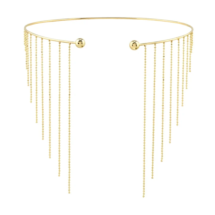 14 Ayar Sarı Altın Diva 3 Choker