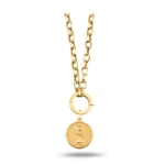 Altın Kalpler Charm Kolye 2 14 Ayar Sarı Altın Kalpler Charm Kolye