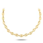 14 Ayar Sarı Altın Halka Zincirli Rich Choker