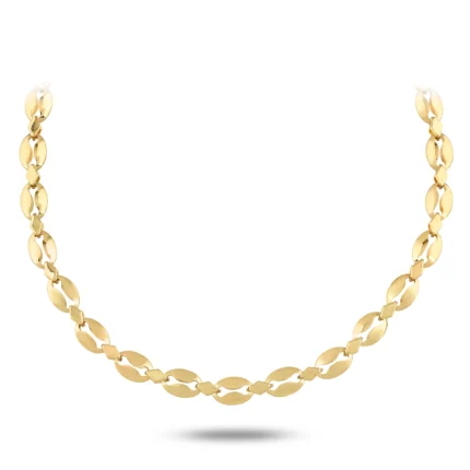 14 Ayar Sarı Altın Halka Zincirli Rich Choker