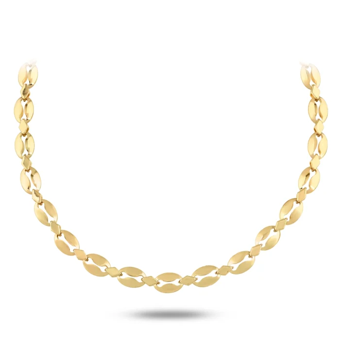 14 Ayar Sarı Altın Halka Zincirli Rich Choker