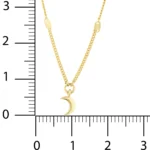 14 Ayar Sarı Altın Aylı Aynalı Zincir Choker