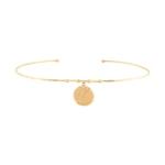 Başak Damga Uçlu Tel Choker 2 14 Ayar Sarı Altın Başak Damga Uçlu Tel Choker
