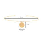 Başak Damga Uçlu Tel Choker 5 14 Ayar Sarı Altın Başak Damga Uçlu Tel Choker