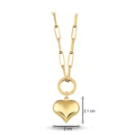 Bomb Kalp Charm Kolye 6 14 Ayar Sarı Altın Bomb Kalp Charm Kolye