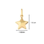 14 Ayar Sarı Altın Bomb Yıldız Bileklik Charm