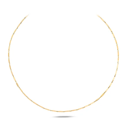 14 Ayar Sarı Altın Çubuk Zincir Choker