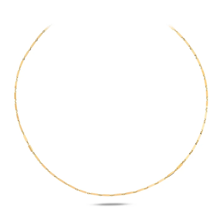 Çubuk Zincir Choker 1 14 Ayar Sarı Altın Çubuk Zincir Choker