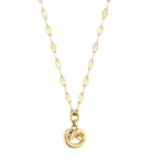 14 Ayar Sarı Altın Düğümlü Ezme Forse Zincir Choker