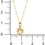 14 Ayar Sarı Altın Düğümlü Ezme Forse Zincir Choker