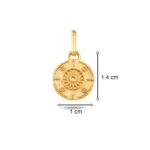 14 Ayar Sarı Altın Etnik Desen Bileklik Charm