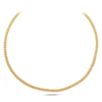 Ezme Zincir Choker 2 14 Ayar Sarı Altın Ezme Zincir Choker