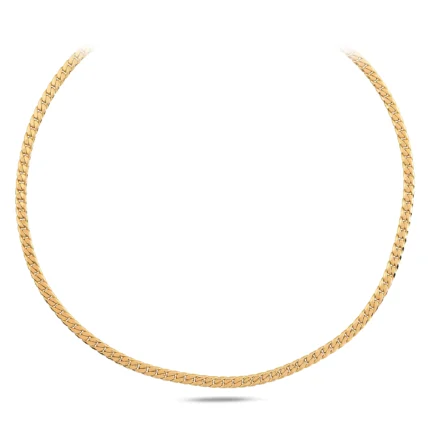 14 Ayar Sarı Altın Ezme Zincir Choker