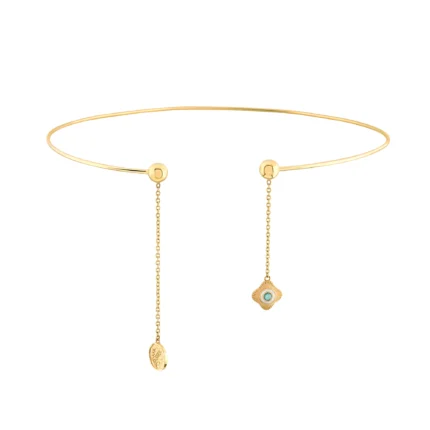 14 Ayar Sarı Altın Galaksi Tel Choker