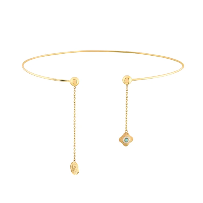 14 Ayar Sarı Altın Galaksi Tel Choker