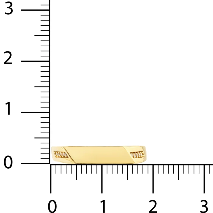 14 Ayar Sarı Altın Geometrik Kesim Yüzük