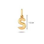 Harf Bileklik Charm 3 14 Ayar Sarı Altın Harf Bileklik Charm