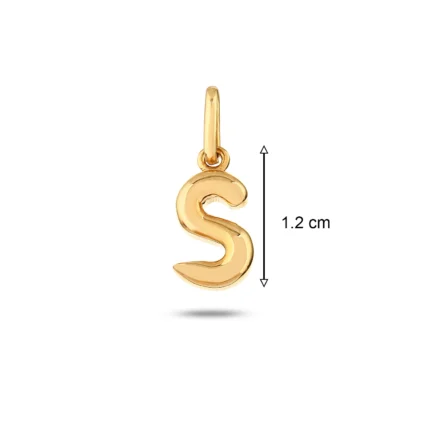 14 Ayar Sarı Altın Harf Bileklik Charm