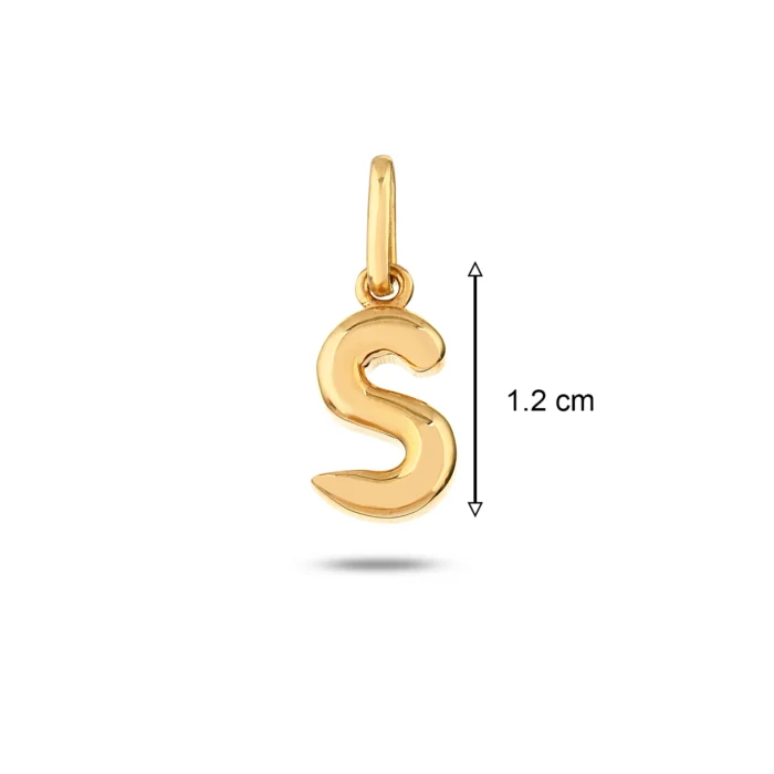 14 Ayar Sarı Altın Harf Bileklik Charm