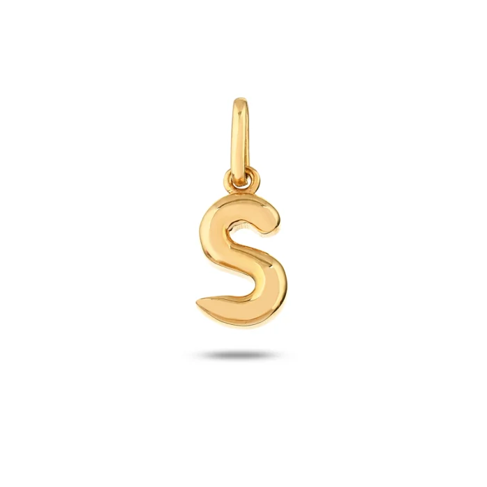 Harf Bileklik Charm 1 14 Ayar Sarı Altın Harf Bileklik Charm