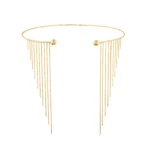 Işıltılı Zincir Diva Choker 2 14 Ayar Sarı Altın Işıltılı Zincir Diva Choker