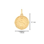 Kalpler Damga Kolye Charm 3 14 Ayar Sarı Altın Kalpler Damga Kolye Charm