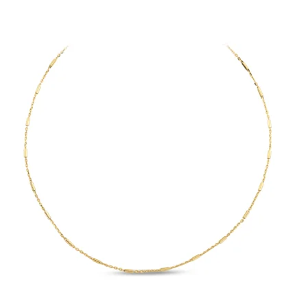14 Ayar Sarı Altın Minimal Çubuk Detay Choker