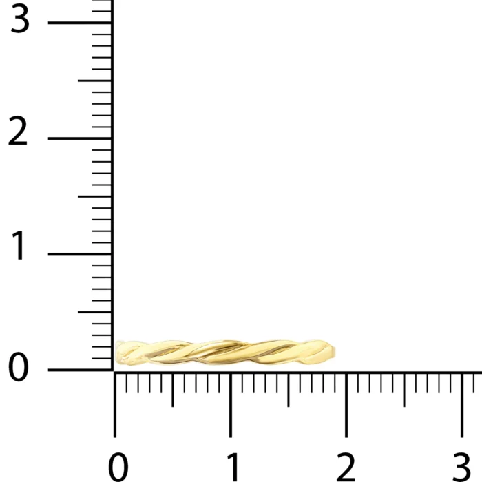 14 Ayar Sarı Altın Minimal İnce Burgulu Yüzük