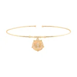 Parıltı Lotus Uç Tel Choker 2 14 Ayar Sarı Altın Parıltı Lotus Uç Tel Choker