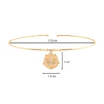 Parıltı Lotus Uç Tel Choker 5 14 Ayar Sarı Altın Parıltı Lotus Uç Tel Choker