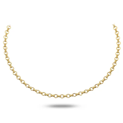 14 Ayar Sarı Altın Sade Zincir Choker