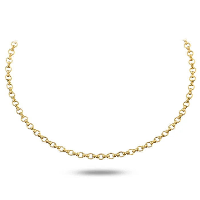 Sade Zincir Choker 1 14 Ayar Sarı Altın Sade Zincir Choker