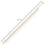 Top Zincirli Mini Gurmet Zincir Detaylı Bileklik 5 14 Ayar Sarı Altın Top Zincirli Mini Gurmet Zincir Detaylı Bileklik