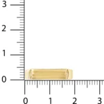 Uçları Zirkon Taşlı Minimalist Silindirik Bar Yüzük 4 14 Ayar Sarı Altın Uçları Zirkon Taşlı Minimalist Silindirik Bar Yüzük