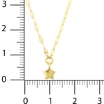 Yıldızlı Ezme Forse Zincir Choker 4 14 Ayar Sarı Altın Yıldızlı Ezme Forse Zincir Choker